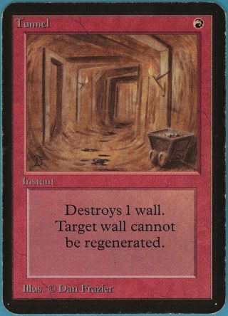 Tunnel Alpha Heavily Pld Red Uncommon Magic The Gathering Card (35136) Abugames