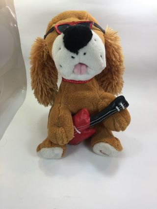 Musical Dancing Animated Hound Dog W/guitar By Dandee No Tag Collectors Choice