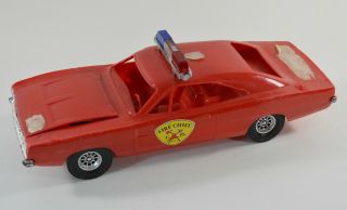 Processed Plastic Co 1969 Dodge Charger Fire Chief Red 12 " Plastic 