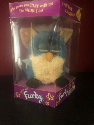 1998 Furby 70 - 800 Series Blue With White Chest