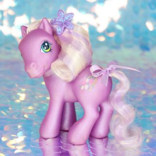 My Little Pony Wysteria Purple Pink Flowers 2002 Hasbro G3 Mlp Bb368