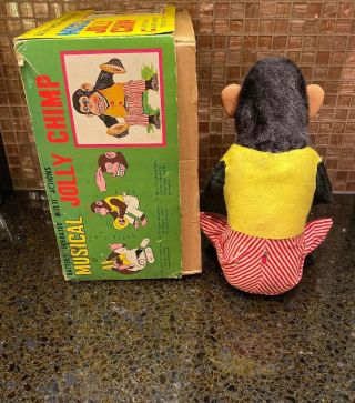 Vintage Musical Jolly Chimp No 7061 with Box - Semi 3