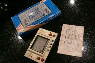 Space War Amigo Lcd Vintage Electronic Handheld Video Game And Watch ✨with Box✨