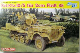 Ww2 1/35 Dragon Demag D7 Sd Kfz 10/5 W/ 2cm Flak 38 Open Box 100 Complete 6676