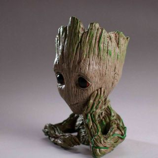 Guardians Of Galaxy Baby Groot Tree Man Figure Flower Pot Pen Pot Kids Toy Gift