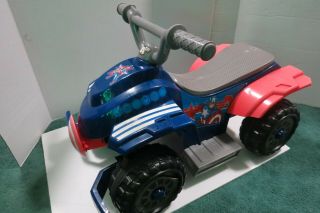 Quad Ride Toddler 6V Marvel Captain America Battery Kids Toy ATV Video 2