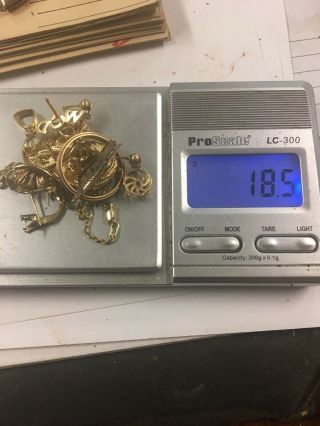 Gold Scrap 18.  5 Grams 14k