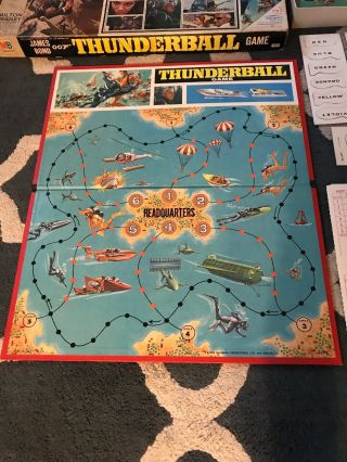 Vintage 1965 James Bond 007 Thunderball Board Game Milton Bradley Sean Connery 2