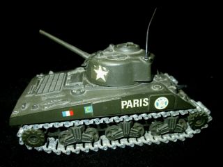 Vintage Solido Wwii Sherman M4 A3,  Paris,  Toy Tank - No.  231
