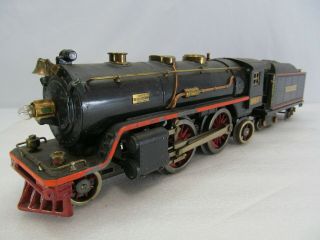 Lionel Trains Prewar 390e Standard Gauge 2 - 4 - 2 Steam Locomotive Engine & Tender