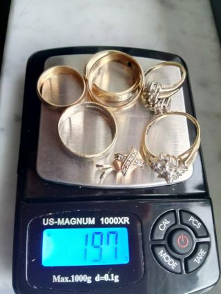 14k And 10k Gold - 19.  6 Grams - Scrap Or Not - Rings,  Diamond Ring,  Pendant