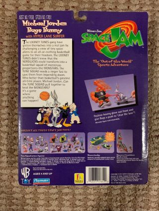 Space Jam Michael Jordan Bugs Bunny Hyper Lane Surfer Figures 1996 Playmates MOC 2