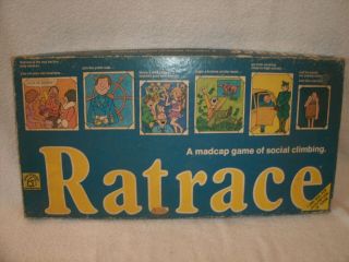 Vintage 1970 Ratrace Board Game Waddingtons House Of Games Complete Social Climb