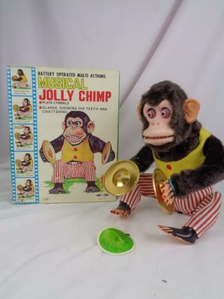 Daishin Musical Jolly Chimp Battery Operated W/ Box & Tag - & Looks Great