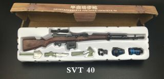 1:6 Scale Battle Gun Wwii Weapon Model Samozaryadnaya Vintovka Tokareva 40 Svt40