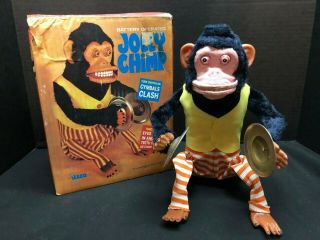 Vintage Jolly Chimp Monkey W/ Cymbals Box