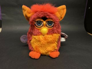 1999 Orange And Red Furby Tiger Electronics With Tag