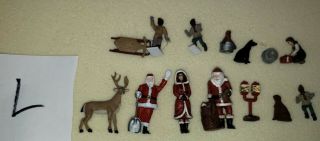 L.  Christmas Santa Claus Figure Set - O Scale Woodland Scenics & Arttista