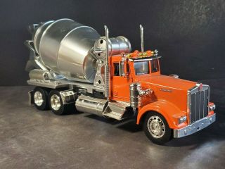 Ray Kenworth W900 Cement Truck 1:32 Scale Diecast Orange Construction Model