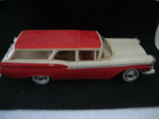 1956 Ford Country Sedan Promo Model Car - Red And White