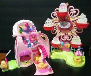 My Little Pony Ponyville Sweet Sundae Amusement Park Ferris Wheel And House