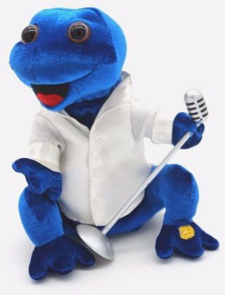 Gemmy Living La Vida Loca Dancing Singing Animated Blue Frog " Frogz "