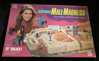 Almost Complete 1989 Electronic Mall Madness Board Game Milton Bradley Euc