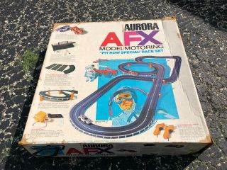 (s6) Aurora Afx Model Motoring " Pit Row Special " Race Set - No Cars