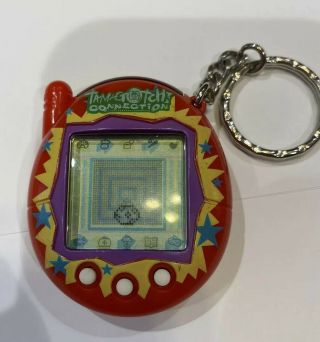 2004 Tamagotchi Connection Red Yellow Blue Stars Battery