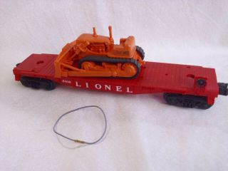 Lionel 6816 Flat Car With Allis Chalmars Bulldozer