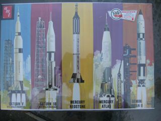 Amt 1/200 Man In Space Saturn V Rocket And Apollo Spacecraft Amt700l - 06
