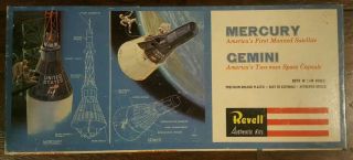 Vintage1964 Revell Mercury Gemini 1:48 Plastic Model Kit H1834:130 (2nd Edition)