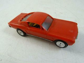 Vtg Ac Gilbert 1965 007 James Bond Slot Car Red Ford Mustang Fastback O - Gauge