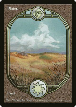 Plains Unglued Nm Basic Land Extended / Full Art Magic Gathering Card Abugames