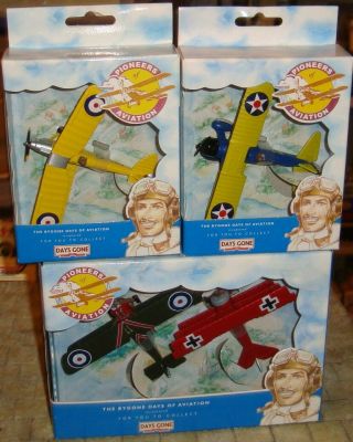 Lledo - Pioneers Of Aviation - Sopwith Camel,  Red Baron Fokker,  Tiger Moth,  Stearman