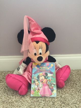 Minnie Mouse Princess 21 " Plush Doll,  Pink Satin Dress And Princess Hat Plus Dvd