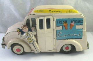 Vintage Htc Japan Tin Litho Friction Carvel Ice Cream Truck