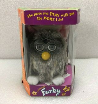 1998 Tiger Electronics Furby Gray White Feet And Grey Blue Eyes Not