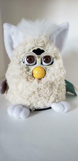 Furby Babies 1999 Tiger Toys Electronics White 70794 Curly Sherpa Hasbro