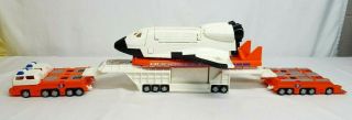 1997 Matchbox Mega Rig Nasa Space Shuttle Transporter Building System Playset
