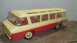 Vintage Bus 1974 Toy Wind Up Tourist Metal Hard Plastic Ussr Cccp Soviet Russia