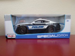 Maisto Special Edition 2015 Ford Mustang Gt Police Car Diecast Metal 1:18