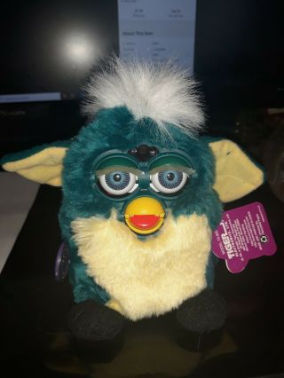 1999 Vintage Tiger Electronics Furby Teal Blue Yellow Model 70 - 800
