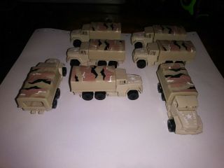 Hot Wheels Action Command Tractor Truck Troop Carrier Tan Camo Army Builders X7