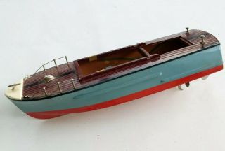 / - Vintage Ito Japan 15 " Wooden Electric Inboard Model Boat