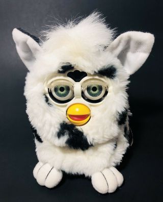 1998 Furby By Tiger Electronics Dalmation White Black Spots