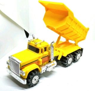 Schaper Stomper Mack Dump Truck Heavy Hauler Semi - Yellow