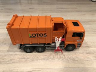 Bruder Man Tga 41.  440 Lotos Orange Recycling Trash Garbage Truck