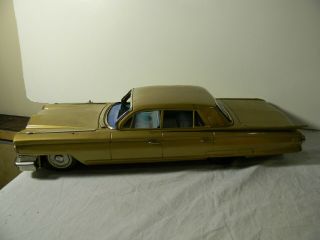 1961 Bandai Cadillac Tin Friction Japan 4 Door Sedan Very Large 17 "