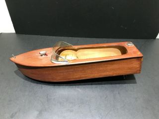 Vintage Old JAPAN Battery Operated Powered Wooden Boat Toy 2